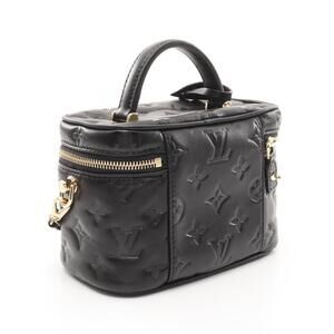 Louis Vuitton Leather Coussin Black Handbag Lambskin Vanity
